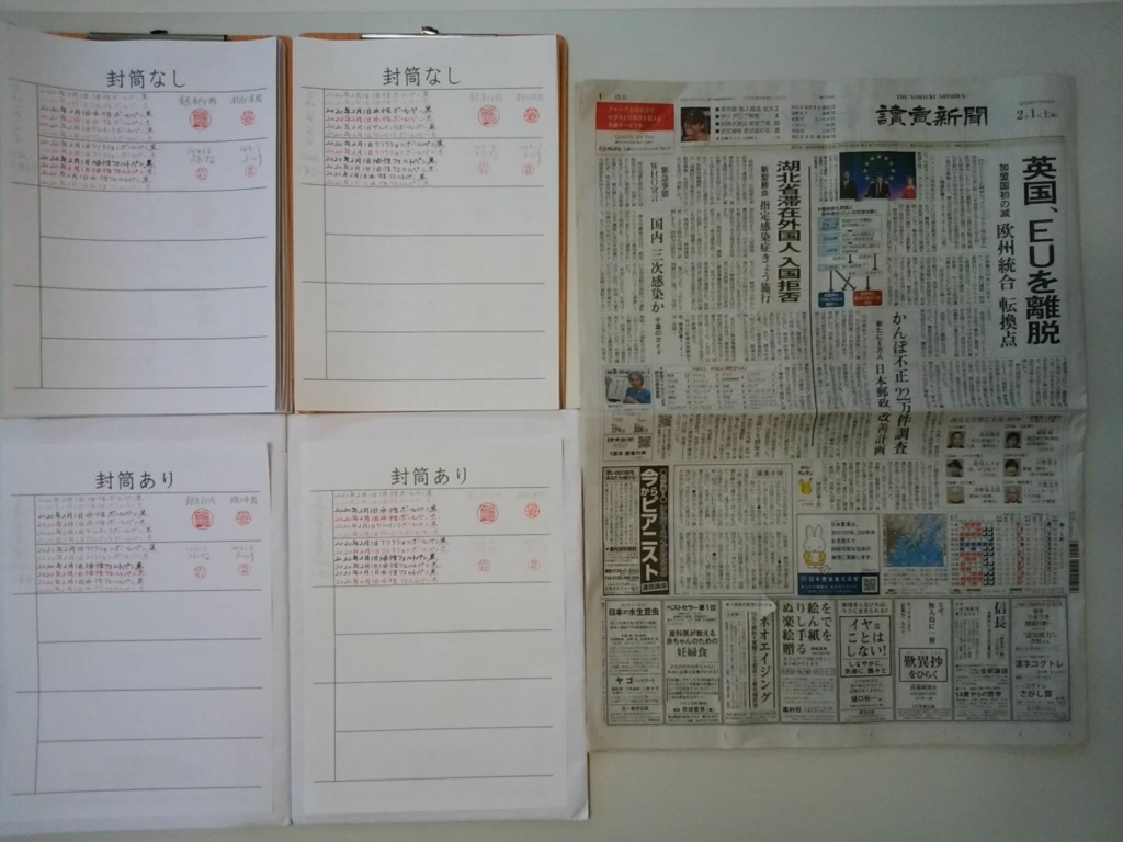 筆跡鑑定の研究用試料の作成　2020年2月1日