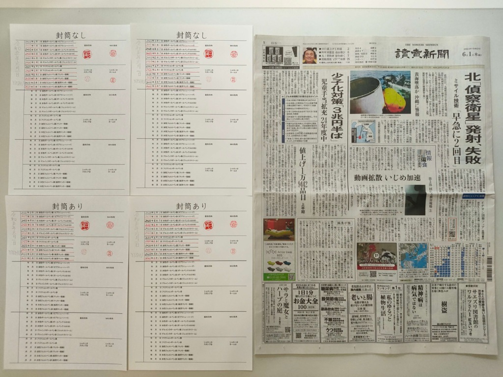 筆跡鑑定と印章鑑定の研究用試料の作成：2023年6月1日