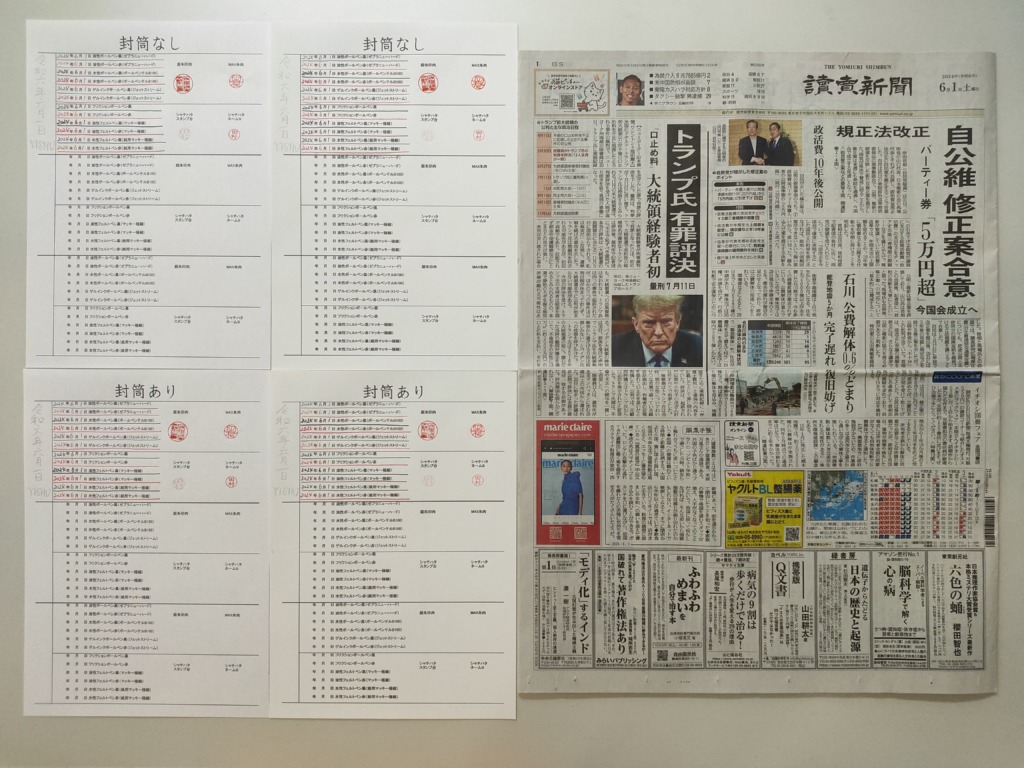 筆跡鑑定と印章鑑定の研究用試料の作成：2024年6月1日