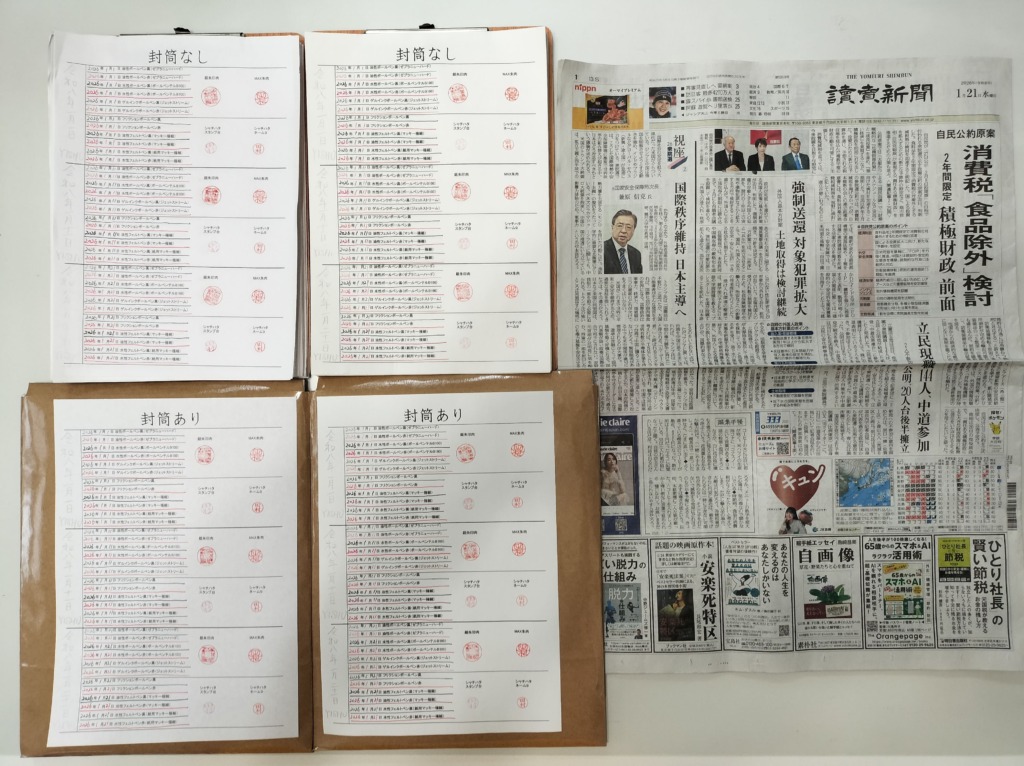 筆跡鑑定と印章鑑定の研究用試料の作成：2026年1月21日